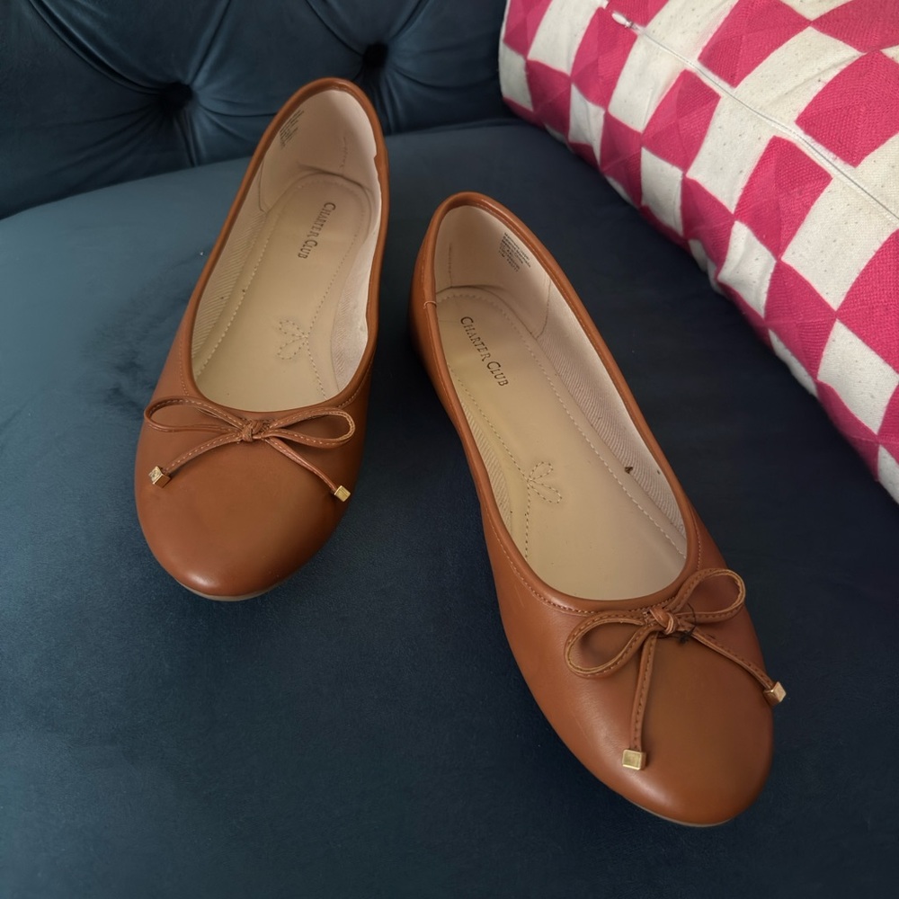 Charter Club - Kaii Ballet Flats - Tan/Brown - Size 11